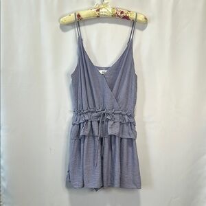 Lavender Sleeveless Ruffle Romper